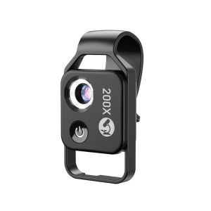 200X Microscope With 6 LED Lights Universal Clip For Smart Phone