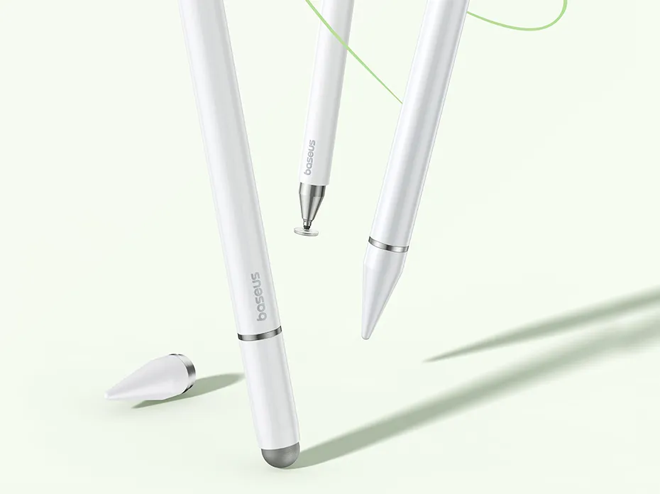 Baseus Smooth Writing III 3-in-1 stylus Moon White elegant white design with tips