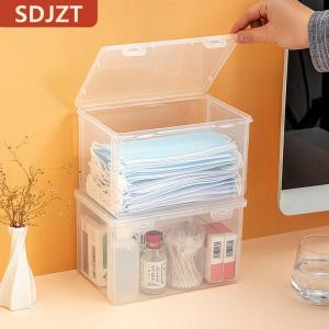 [COD] SDJZT กล่องเก็บหน้ากากกันฝุ่นสำหรับใช้ในครัวเรือน กล่องบรรจุของจุกจิกกันน้ำกันฝุ่น