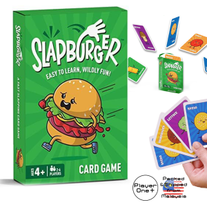 Slapburger Card Game - Fast-Paced Family Party Game for Kids & Adults - 2-6 Players Ages 4+