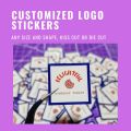 Customized Sticker Logo, Label Sticker price per A4 sheet any size, Glossy or Matte Laminated Sticker, Print and Cut,. 