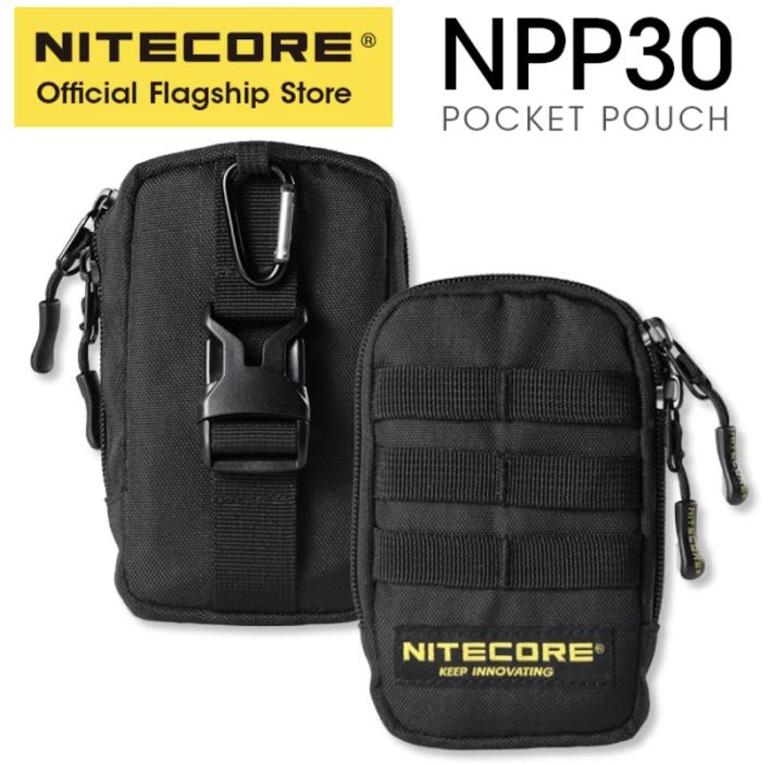 NITECORE NPP30 ยุทธวิธีกระเป๋าแบตสำรองกระเป๋าหูฟังแพ็คสีดำ MOLLE ทหาร ...