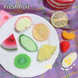 QEARJ Fashion Watermelon Orange Strawberry Lemon Bangs Holder Clip Headwear Kids Side Clips Girls Duck Bill Clips Korean Style Hairpin Simulation Fruit Hair Clips Women Barrettes