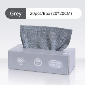 20PCS/Box Microfiber Towel Absorbent Kitchen Cleaning Dishcloth Non-stick Oil Dish Rags Tableware Cleaning Towels