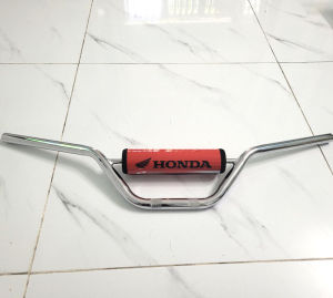 Ghi đông thép Bạc 22mm dài 74cm cao 15cm ốp mút protaper