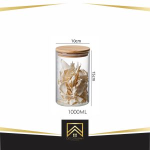 DR Seasoning Bottle Glass Bamboo Lid Jar Condiment Spice Kitchen Organizer Storage Container Botol Bekas Rempah Balang Kaca