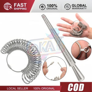 2pcs/set Silver Ring Sizer Finger Sizing Measuring Stick Metal Ring Mandrel US Size