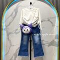 SETELAN CUTBRAY ANAK PEREMPUAN / KAOS KNIT SERUT ANAK  / CELANA CUTBRAY JEANS ANAK USIA 1-12 TAHUN. 