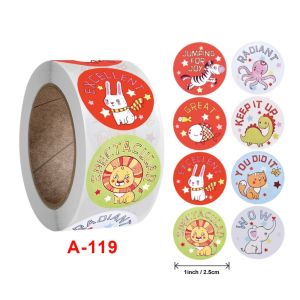 Cuộn 500 sticker sticker khen thưởng tiếng Anh khích lệ tinh thần học tập cho bé yêu với nhiều họa tiết kèm slogan tiếng Anh thú vị BBShine – ST013