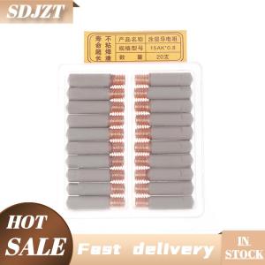 SDJZT 2Pcs Set 15AK Welding Contact Tips New Coating Protect 25mm M6 Gas Nozzle Tip 0.8mm-1mm MIG Welding Torche Welding Tool Parts