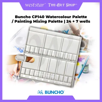 [WESTSTAR] Buncho CP140 Watercolour Palette / Painting Mixing Palette | 24 + 7wells