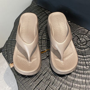Free Shipping EVA Small-Sized 8Cm Thick-Soled Flip-Flops For Women Perfect For Summer Wear Featuring A Wedge Heel And A Toe-Post Design Ideal For Casual Outings And Shopping