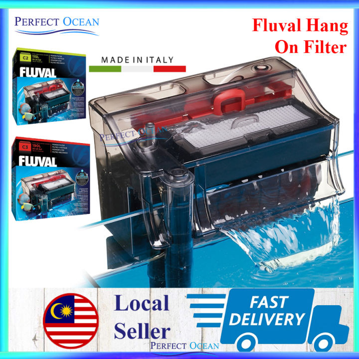 Fluval Hang On Filter Aquarium C2 C3 Premium 5 stage Penapis Tank
