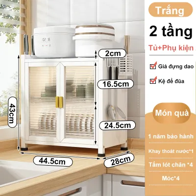 BMZAR Kệ Tủ bếp Chống Bụi Kệ để đồ xám NhiềuTầng Tủ bếp đa năng