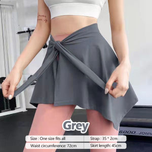 Yoga Skirt One Piece Fitness Sports Hip-Covering Skirts Dance Tennis Skirt Anti-Exposure Strap Quick Drying Yoga Short Skirt