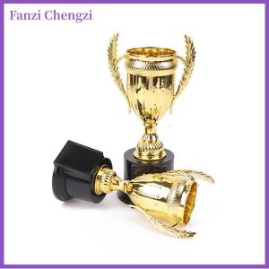 Fanzi ถ้วยรางวัลพลาสติกขนาดเล็ก1ชิ้นสำหรับเด็กที่ได้รับรางวัลถ้วยรางวัลสีทองรางวัลสำหรับเด็กงานเทศกาลการแข่งขันรางวัลสำหรับปาร์ตี้