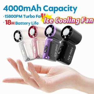 (2026 New) 4000mAh Portable Mini Handheld Fan 3.5-inch 15800 RPM High-Speed Personal Turbo Fan Strong Wind