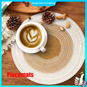 Placemat Insulation Pad Heat-Resistant Washable Anti-Slip Place Mat Dining Table Cup Coaster Round Design Table Mat