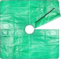 moonoom Landscape Tarp for Trimming, 78.7"x78.7" Pruning Tarp with 12 inch Hole, Waterproof Bush Trimming Tarp Shrub Trimming Catcher with Four Corner Buckles for Easy Fastening and Leaf Collection. 