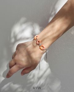 MYW.ACCESSORIES - Bracelet Set - PINK Charms ♻️made from upcycled plastic♻️