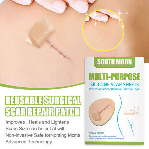 4x150cm Silicone Scar Tape/Surgery Scar Removal Sticker Sheet Patch/Silicone Gel Scars Trea/Non-irritating Self-adhesive Scar Removal Tape Patch