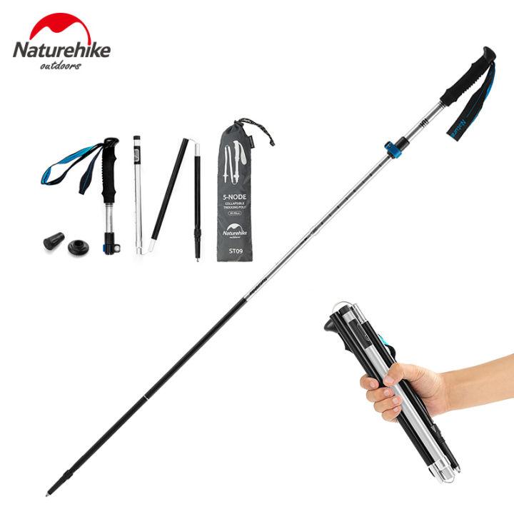 Naturehike Trekking Poles Foldable Collapsible Hiking Stick Five