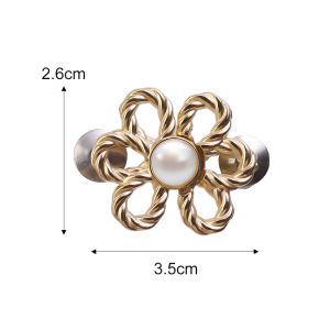 5Set Waist Metal Flower Adjustable Tighten Buckle Invisibility Simple Decoration Couple Buckles Pants Skirts Size Change From Large To Small