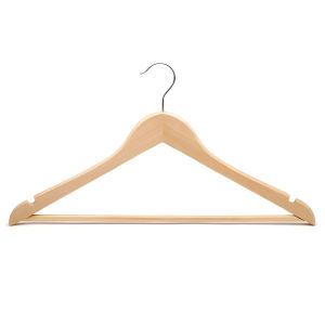 (PREMIUM REAL WOOD) WJS Luxurious Natural Maple Wood Hanger Smooth Glossy Coating Adult Clothes Hanger No Rust 360 Rotatable Stainless Steel Hook Sturdy Hand Built Each Have Unique Wood Grains Penyankut Baju Kayu Maple Asli 实木衣架 [FREE RM50 VOUCHER]