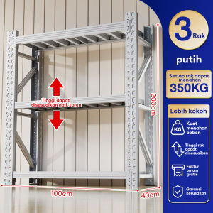 DIDA Rak Gudang Heavy Duty 304 Stainless Steel Kapasitas 800KG Baja Kuat Stabil Untuk Barang Berat