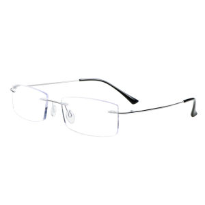 Kính đọc sách không viền titan nguyên chất kính mắt viễn thị chống mỏi mắt chặn Đèn xanh dương cho nam giới độc giả nhẹ