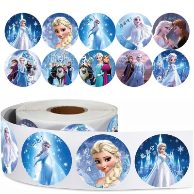 Cuộn 500 tem Sticker 2.5cm cho bé - Frozen Chó cứu hộ