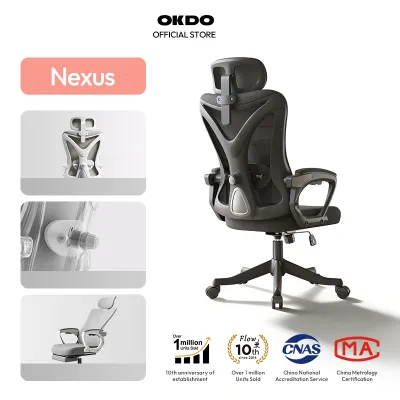 OKDO BalanceⅡเพื่อสุขภาพ ปรับเอนได้ 165° เก้าอี้เกมมิ่ง นั่งสบาย ตาข่ายระบายอากาศ ตาข่ายไฮเทค Ergonomic chair ปรับความสูงได้ รับประกัน 3 ปี