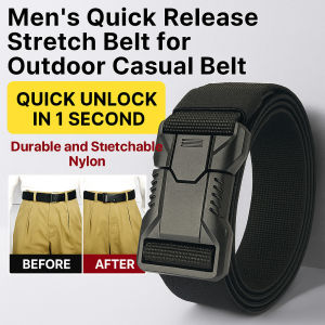 Tactical Elastic Belt Nylon Quick Release Belt Durable Waist Belt for Men