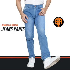 SRSEVEN7 Celana Jeans Panjang Pria Reguler Big Size Ice Blue