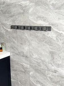 Movable Mop Holder with Hooks High-Quality Kitchen Bathroom Wall Mounted Mop Hooks Aluminum Mop Clamp 拖把架