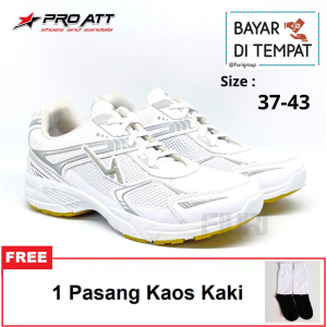 FIURI - Pro ATT - MC 52 FULL PUTIH 39-43 - Sepatu Kets Pria - Sepatu Sneakers Pria - Sepatu Olahraga Sport Pria - Sepatu Casual - Sepatu Jogging Lari Fitness Senam Pria - Sepatu Cowok - Sepatu Sekolah Bertali SD SMP SMA