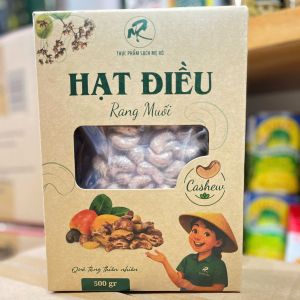 Date 10/27 Hạt điều rang muối vỏ lụa Bình Phước Mẹ Rô Hộp giấy 500g - Hộp giấy