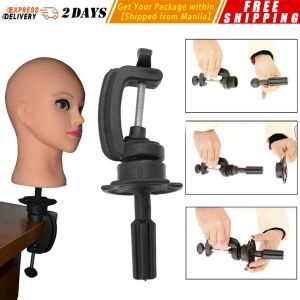 Mini Wig Head Stand Table Clamp Training Mannequin Wig Head Holder Adjustable Plastic Material Hair Accessory Tools HSQ-Mannequin-Head-Clamp