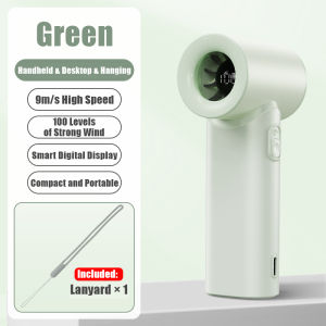 Samsung Turbo Jet Fan  Strong Wind 100 Gear Wind Speed 5000mAh RechargeableDigital Display Handheld Fan Portable Fan Bladeless Mini Fan