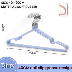 Okasumi 10PCS High Quality Blue Hook Household Metal Anti Rust Hanger Multi Purpose Shirt Dress Trouser Hanger