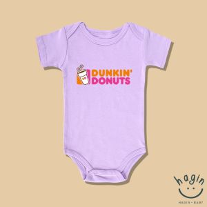 Haginbaby Food Theme DUNKIN D0NUT BABY ONESIE Monthly Costume Outfit Baby Romper Creative Gift