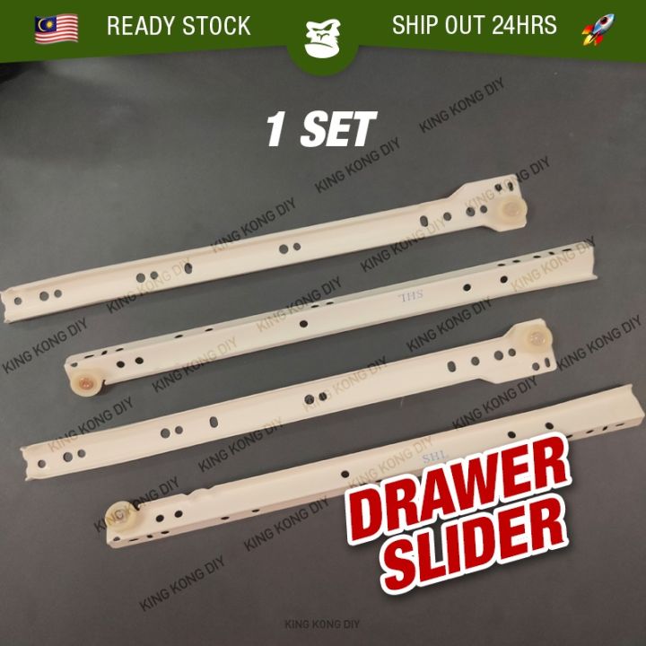 HEAVY DUTY Drawer Slider Roller Slide Roller Runner Rail Wheel Drawer ...