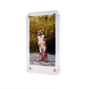 FEELDG Hai Khung Ảnh Từ Tính Acrylic Trong suốt Hình chữ nhật Khung Ảnh Dán Tủ Lạnh Khung từ tính trong suốt Màn hình tủ lạnh