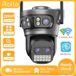 Rolte 20MP 10X PTZ WiFi Kamera Zoom Empat Lensa Pelacakan Perlindungan Keamanan O-Kam Pro Aplikasi