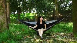 Single quick-opening mosquito net hammock duyan makapal hammock camping and hiking hammocks