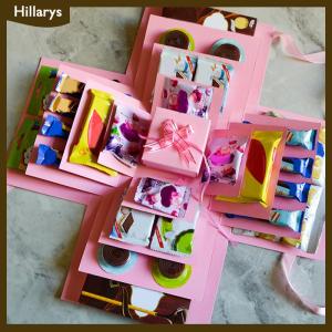 [Hillarys] Explosion Box Handmade Assembled Snack Gift Box For DIY Christmas Valentines Day Birthday Wedding Anniversary Gifts