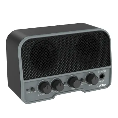 LEKATO Mini Guitar Amplifier Rechargeable Electric Guitar Amp Clean & Overdrive Effects Portable Universal Bass Amplifier