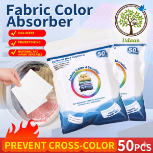 50 Pcs Anti-Dyeing Laundry Sheets | Colour Catcher & Dirt Absorber | Mixed Washing Dye Magnet Cloth Proof Sheets
