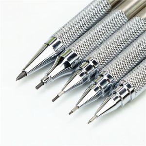 ZYJC Stationey School for Students Drawing Stainless Steel 0.5/0.7/0.9/1.3/2.0mm Mechanical Pencil Automatic Pencil Movable Pencil Propelling Pencil