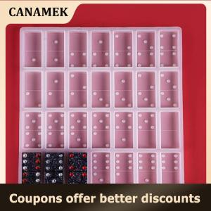 【 CANAMEK 】 Silicone Dominoes Game Toy Making Mold Resin Epoxy Craft DIY Mould Casting